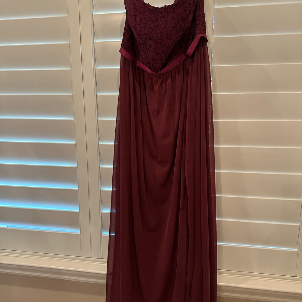 Burgundy Lace Gown